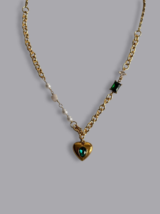 Emerald Heart Necklace