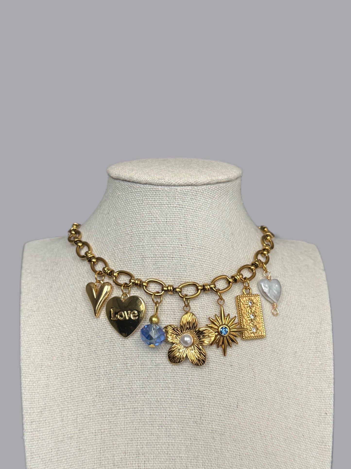 Evening Waves Charm Necklace