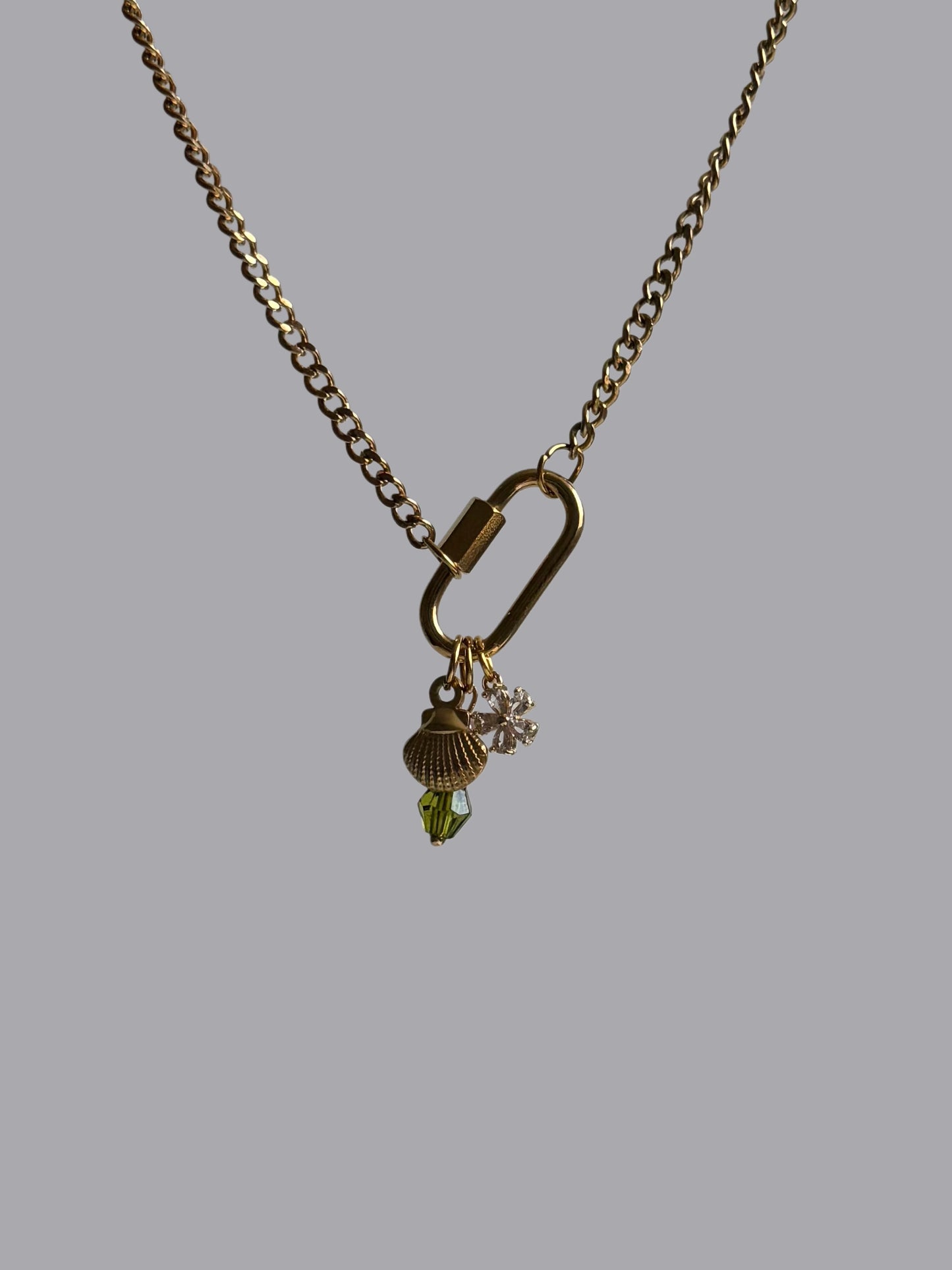 Oval Ring Charm Necklace