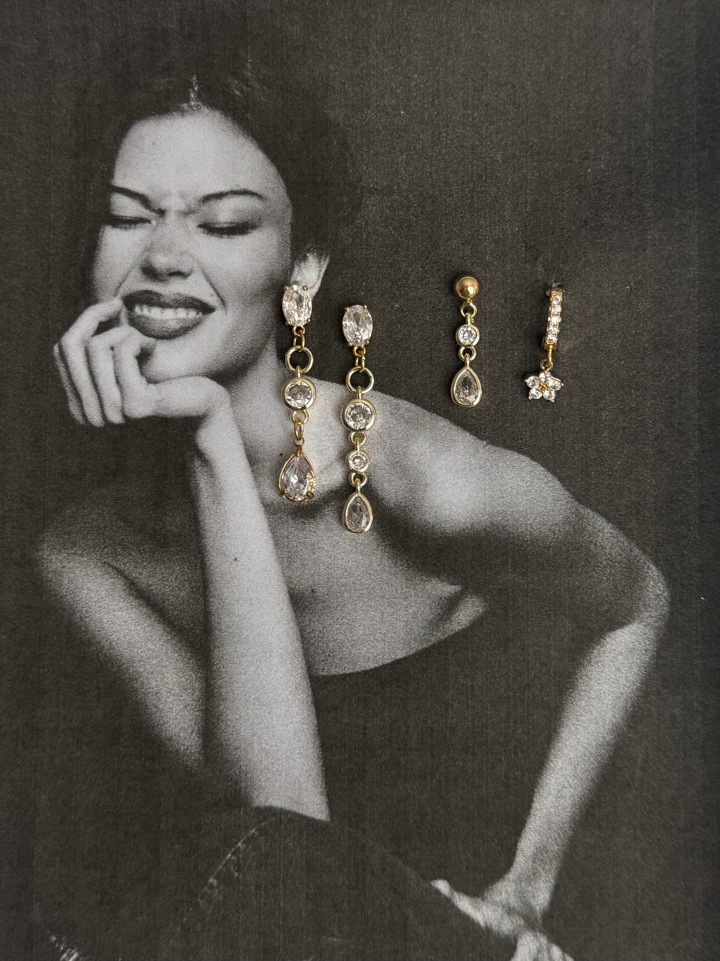 Diamanté Set Earrings