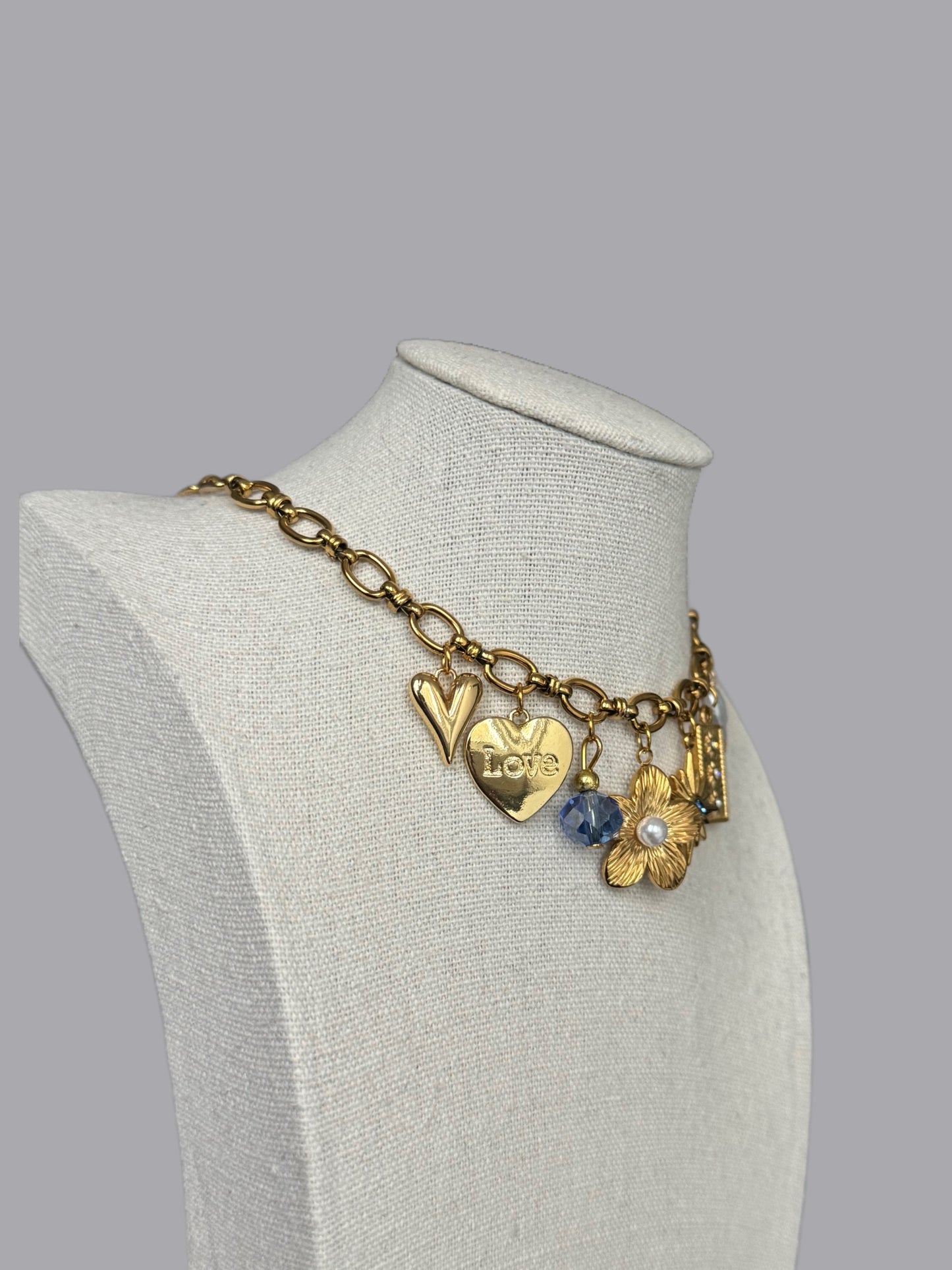 Evening Waves Charm Necklace