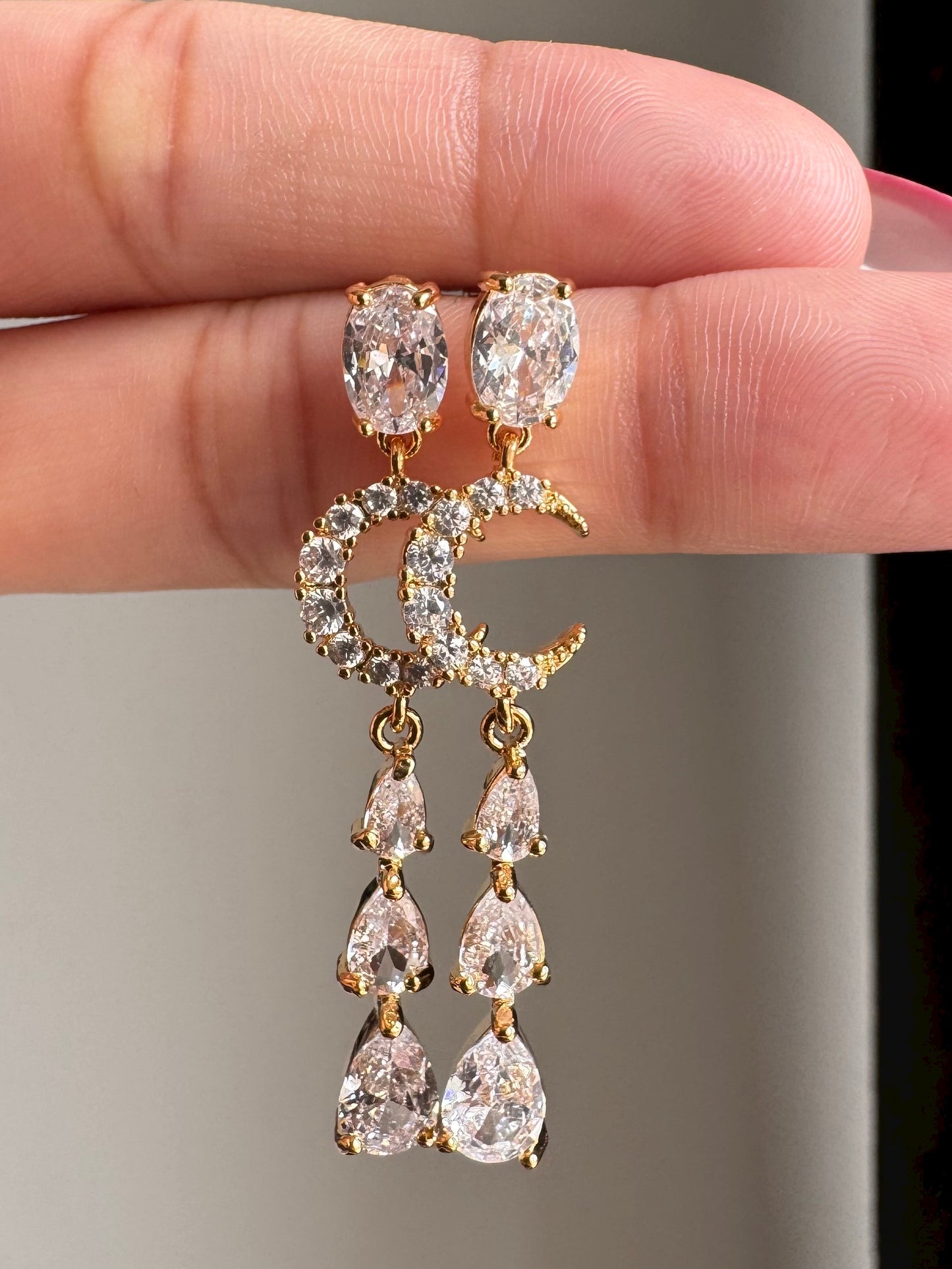 Moon Drop Earrings