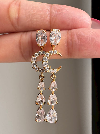 Moon Drop Earrings