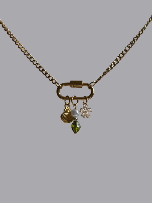 Oval Ring Charm Necklace