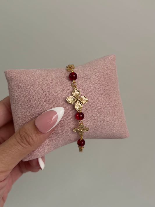 Ruby Bloom Bracelet
