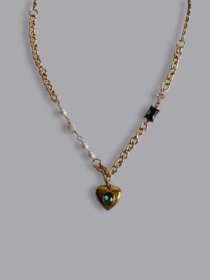 Emerald Heart Necklace