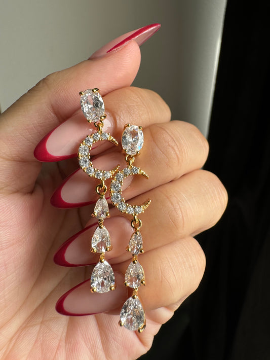 Moon Drop Earrings