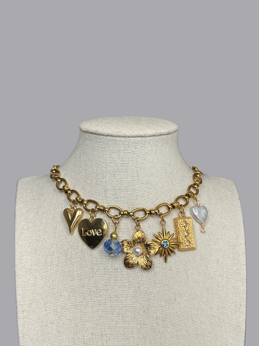 Evening Waves Charm Necklace
