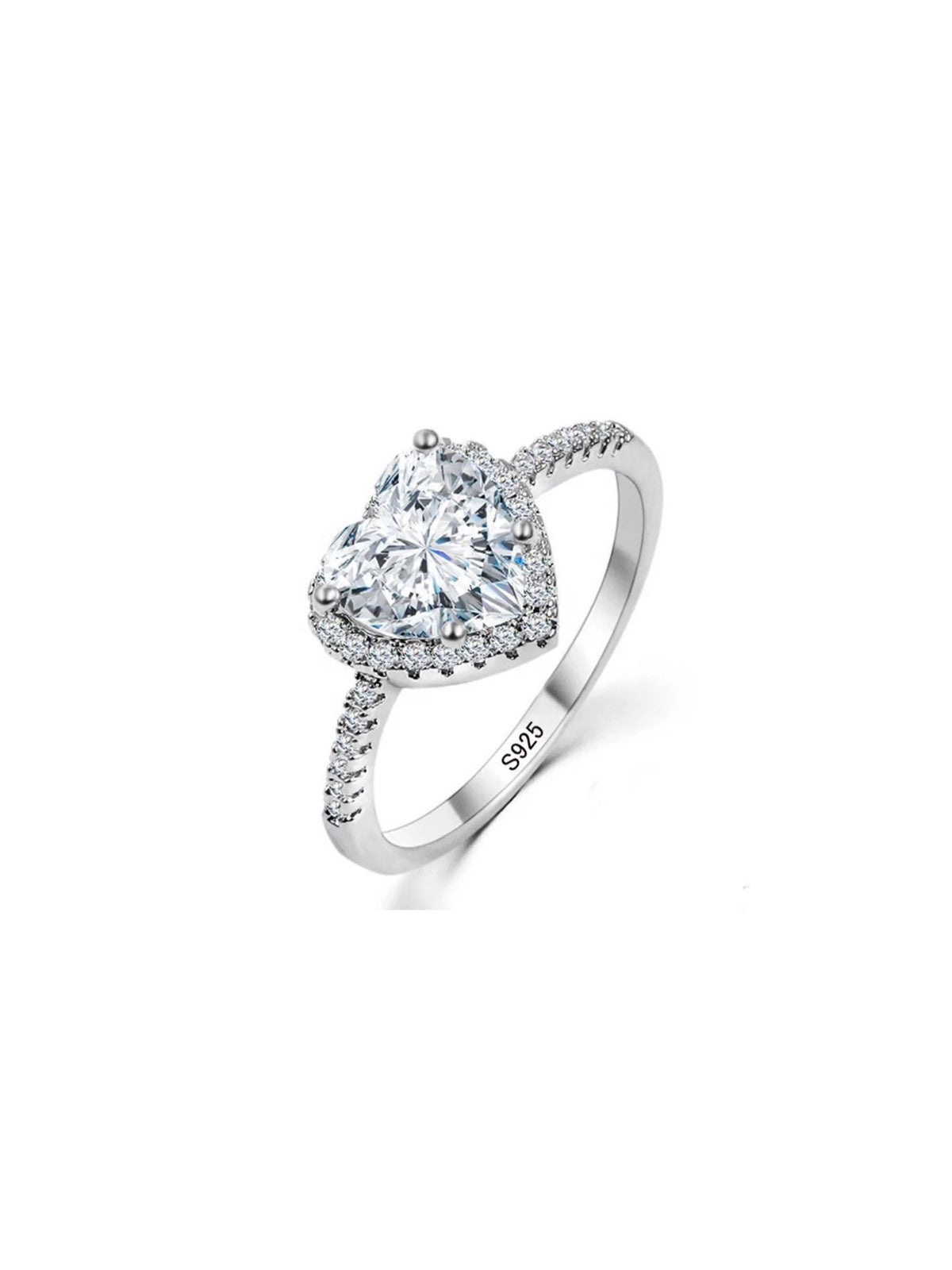 Heart Diamanté Ring